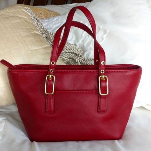 COACH Luxurious Red ♥️  Y2K Vintage Mini Tote Bag 9846 - Picture 2 of 12